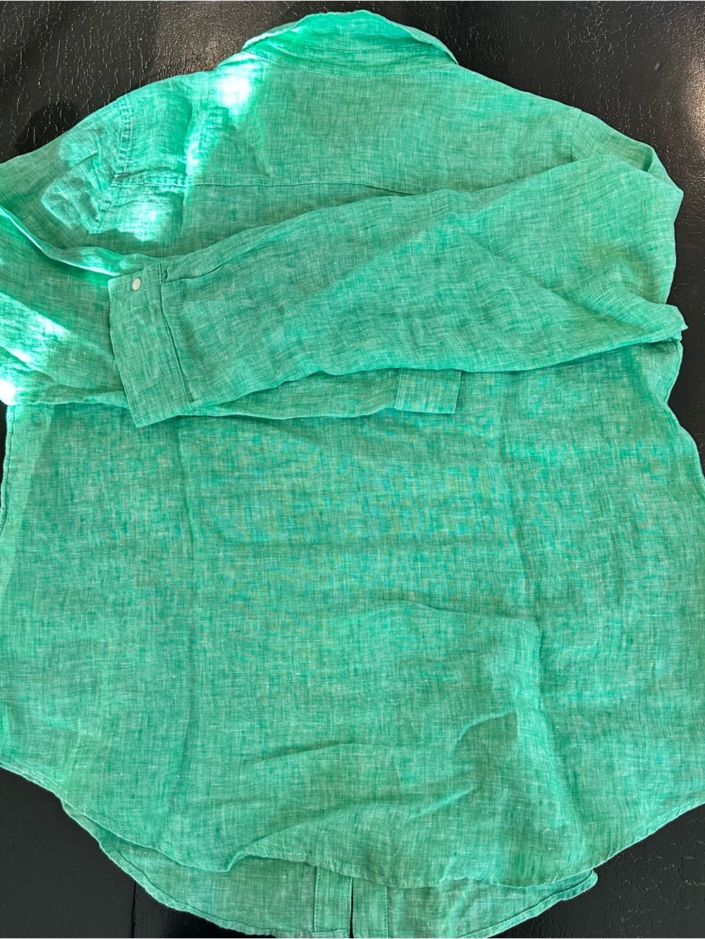Lilly Pulitzer Sea View Linen Button Down Shirt Green Size Small - Picture 6 of 16